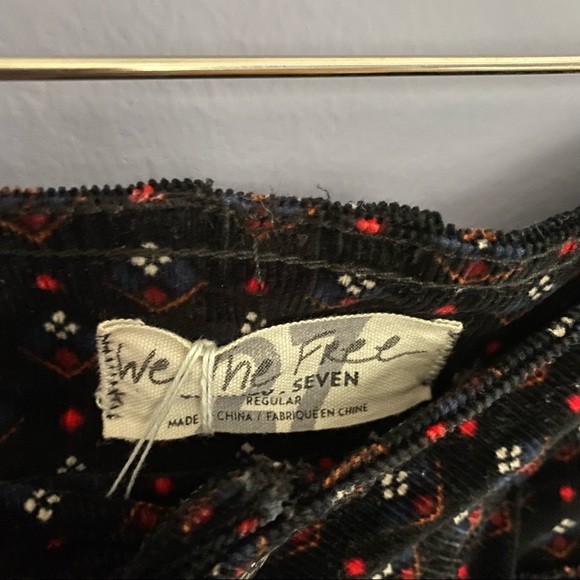 free people geometric print corduroy skirt - Picture 7 of 8